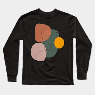 abstractart ,geometricalprint ,printablewallart Geometrical,abstract,minimal,modern,pastel, Long Sleeve T-Shirt